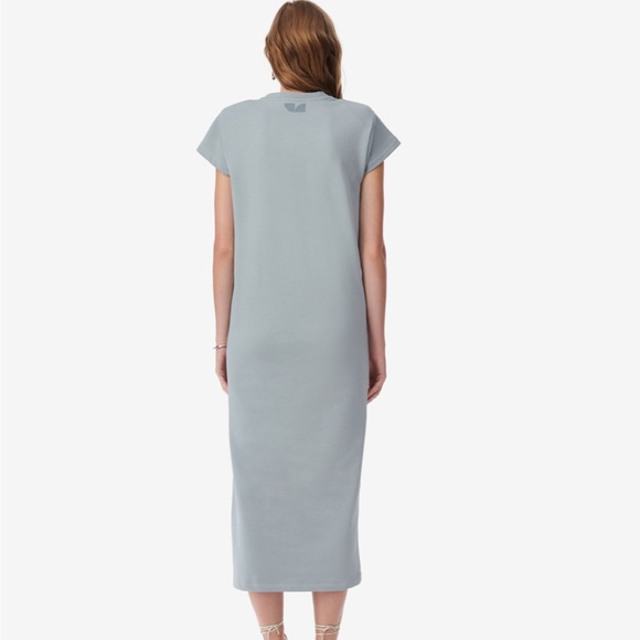 IRO Gray Midi Dress with Raglan Sleeves and Crew Neck - Picture 2 of 6